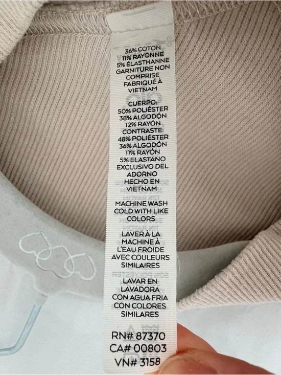 Alo Yoga Freestyle Crew Sweatshirt Sz S Bone EUC - Picture 8 of 9